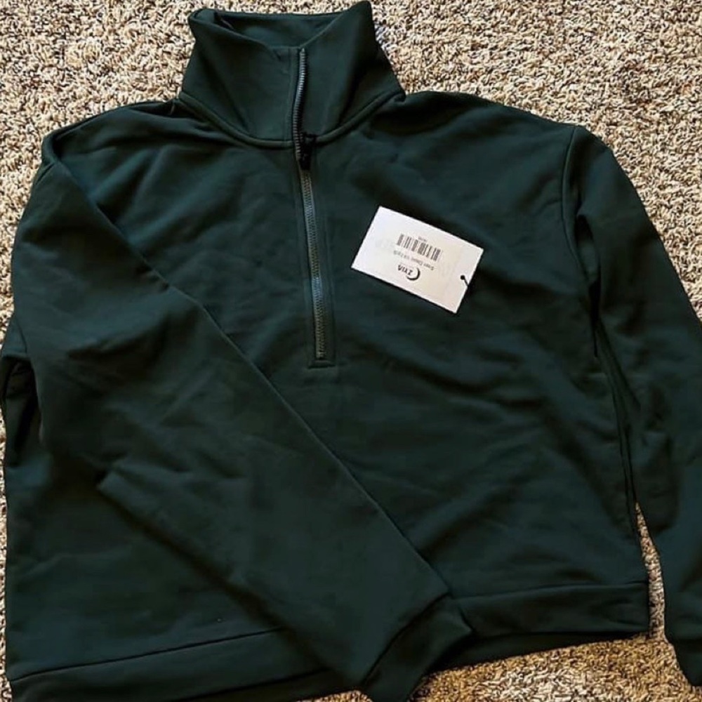 Zyia green classic 1/4 zip